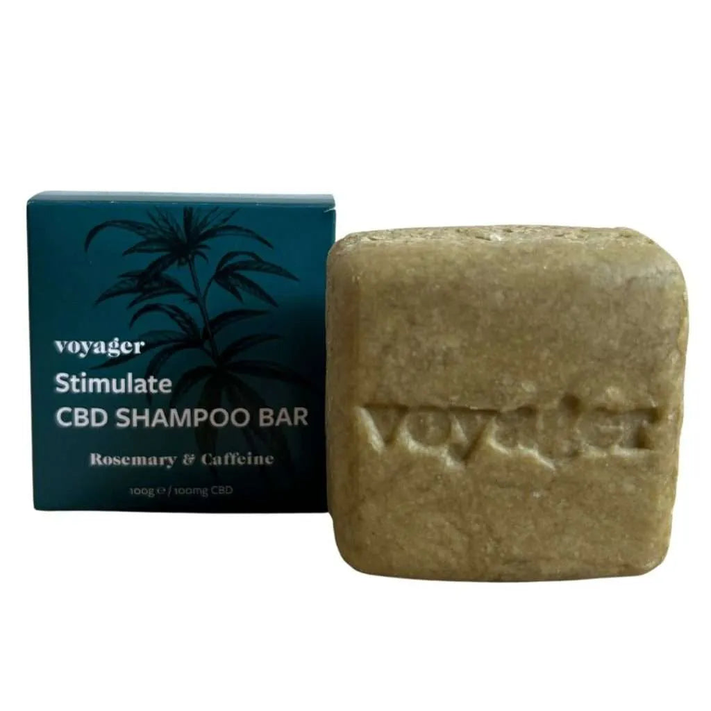 Voyager 100mg CBD Stimulate Shampoo Bar - 100g - Rosemary and Caffeine