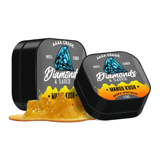 Diamonds & Sauce 95% Broad Spectrum CBD Distillate - 1.5g - Mango Kush